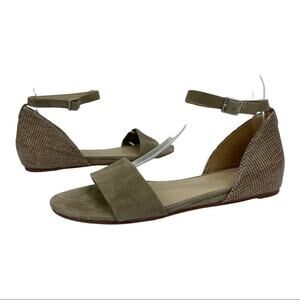 Tan Sandals Ankle Strap Coye Nokes Alexia Shoes Suede Leather Snakeskin Size 39